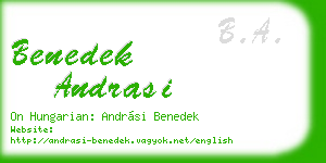 benedek andrasi business card